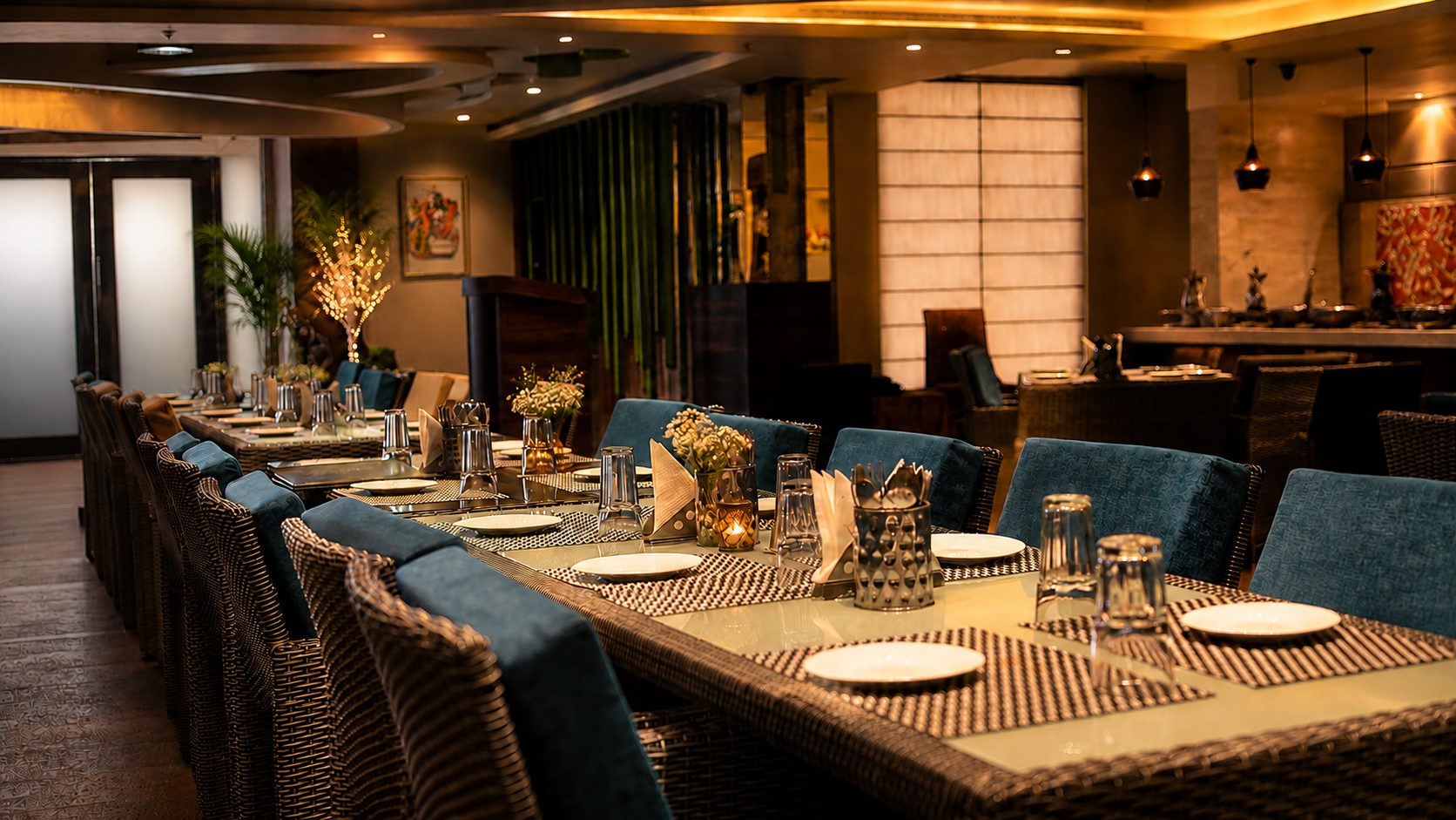 Elegant fine dining restaurant at The Vivaan Hotel & Resorts Karnal serving North Indian cuisine