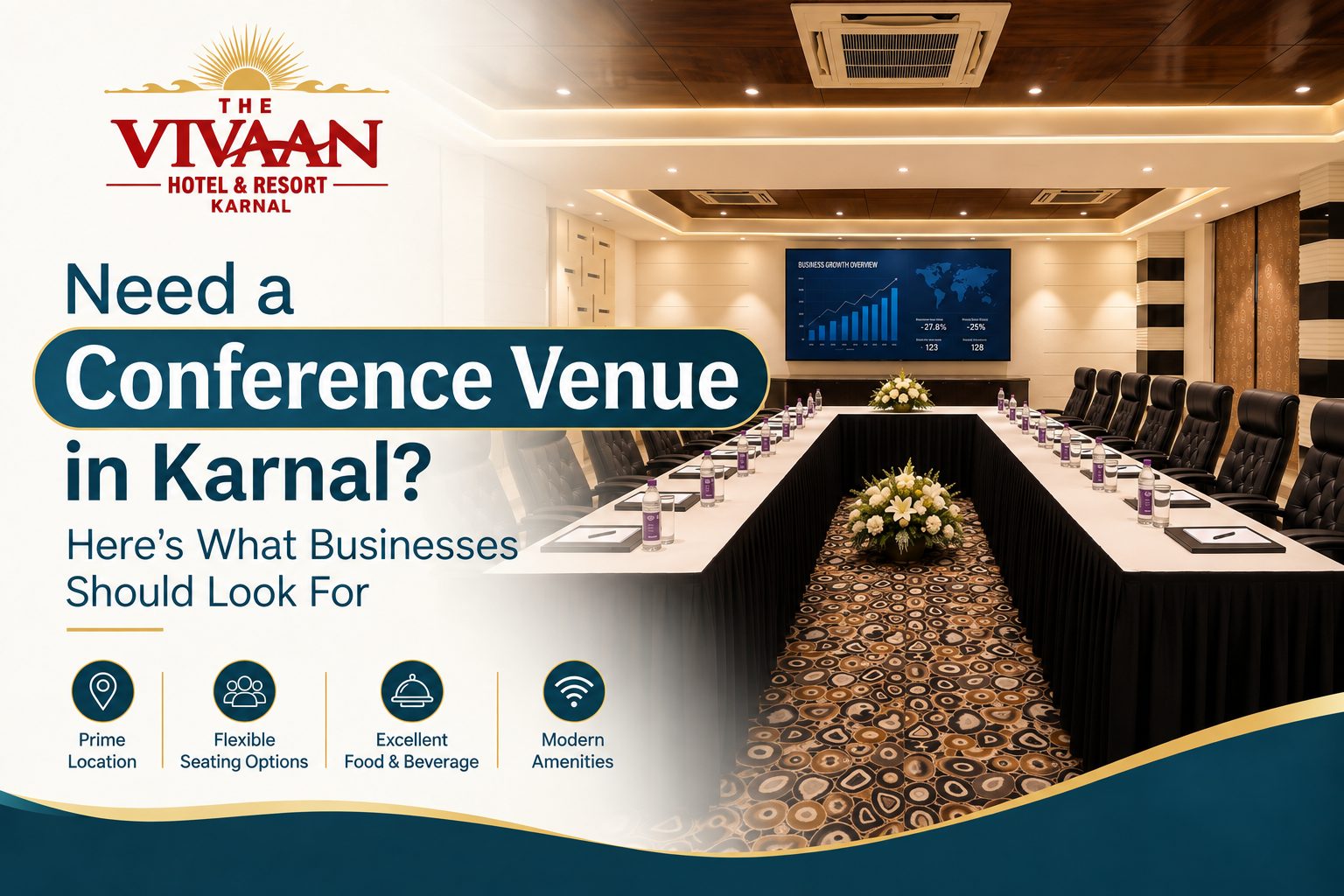 Conference venue in Karnal at The Vivaan Hotel & Resorts for business meetings and events